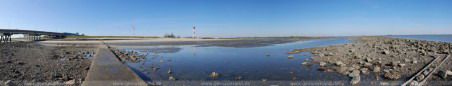 Panoramabild vom Geniusstrand in Wilhelmshaven