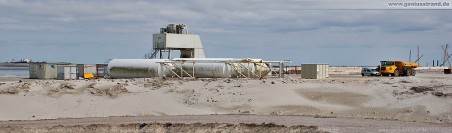 Ein Betonmischwerk wird errichtet