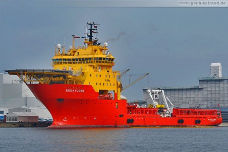 Multipurpose Platform Supply Vessel (MPSV) Edda Fjord am Hannoverkai