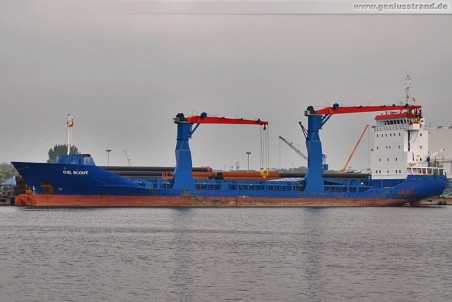 Frachtschiff Oxl Scout am Hannoverkai