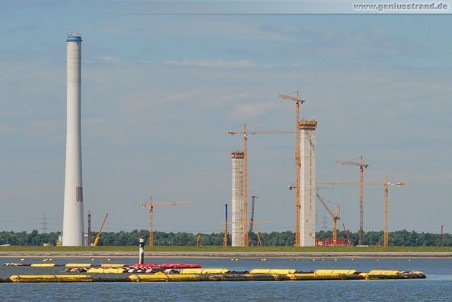 Die GDF Suez-Baustelle von der Seeseite aus gesehen