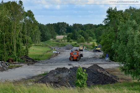 Hier entsteht eine Gleisbaustelle