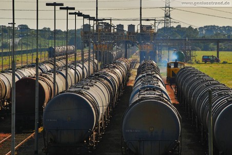 Rangierarbeiten am Ende der WRG-Gleisanlage