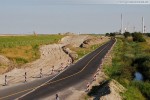Die entstehende Straßenanbindung zum Hafengelände (Am Tiefen Fahrwasser)