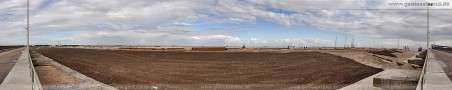 180°-Panoramablick über die JadeWeserPort-Baustelle