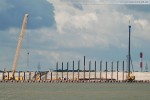Die Baustelle JadeWeserPort: Eindrücke vor und hinter der Kajenwand