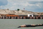 Die Baustelle JadeWeserPort: Eindrücke vor und hinter der Kajenwand