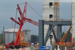 Mobilkran Liebherr LTM 1400-7.1 auf der Kraftwerksbaustelle in Wilhelmshaven