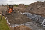 Bauarbeiten an der Gleisanbindung zum JadeWeserPort