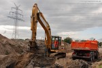 Bauarbeiten an der Gleisanbindung zum JadeWeserPort