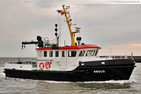 Mehrzweckboot Argus von den Niedersachsen Ports