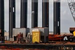 Die Hafenbaustelle JadeWeserPort in Wilhelmshaven