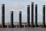Die Hafenbaustelle JadeWeserPort in Wilhelmshaven