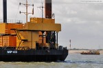 Die Hafenbaustelle JadeWeserPort in Wilhelmshaven