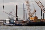 Die Hafenbaustelle JadeWeserPort in Wilhelmshaven
