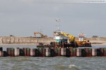 Die Hafenbaustelle JadeWeserPort in Wilhelmshaven