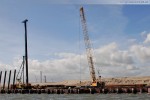 Die Hafenbaustelle JadeWeserPort in Wilhelmshaven