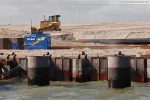 Die Hafenbaustelle JadeWeserPort in Wilhelmshaven