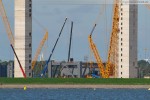 Die GDF Suez Baustelle von Seeseite aus gesehen