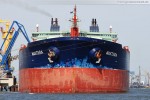 Das Zweiwegeschiff Mastera ist Tanker und Eisbrecher