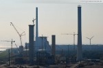 Blick auf die Kraftwerksbaustelle GDF Suez im Rüstersieler Groden