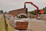 Gleisanbindung JadeWeserPort: Arbeiten an der Lärmschutzwand