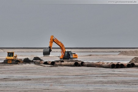 Die Baustelle des JadeWeserPort in Wilhelmshaven