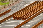 JadeWeserPort: Gleisbauarbeiten in Höhe der Deichschäferei