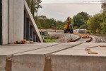 JadeWeserPort: Gleisbauarbeiten in Höhe der Deichschäferei