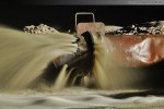JadeWeserPort Spülfeld: Auch in der Nacht wird Sand aufgespült