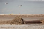 Baustelle Jade-Weser-Port: Eindrücke von den Spülarbeiten in Deichnähe