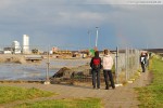 Baustelle Jade-Weser-Port: Eindrücke von den Spülarbeiten in Deichnähe