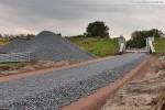 Gleisanbindung JadeWeserPort: Gleisbaustelle am Alter Voslapper Seedeich