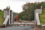 Gleisanbindung JadeWeserPort: Gleisbaustelle am Alter Voslapper Seedeich