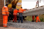 Gleisanbindung JadeWeserPort: Gleisbauarbeiten an der Raffineriestraße
