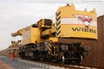 Gleisanbindung JadeWeserPort: Gleisbauarbeiten an der Raffineriestraße