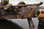 JadeWeserPort: Der Saugkopfschneidbagger M 30 nach der Bombenexplosion