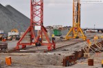 Blick auf den südlichen Teil der Baustelle JadeWeserPort