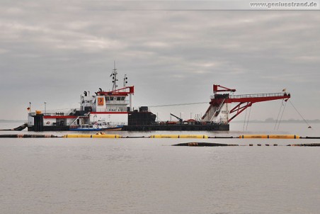 Die Hafenbaustelle JadeWeserPort in Wilhelmshaven