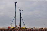 Die Hafenbaustelle JadeWeserPort in Wilhelmshaven