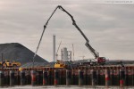 Die Hafenbaustelle JadeWeserPort in Wilhelmshaven