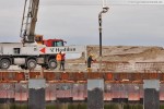 Die Hafenbaustelle JadeWeserPort in Wilhelmshaven