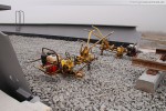 Gleisanbindung JadeWeserPort: Gleisbauarbeiten in der Höhe Eisenbahnbrücke