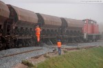 Gleisanbindung JadeWeserPort: Gleisbauarbeiten in Höhe der Eisenbahnbrücke