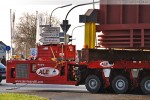 Schwertransport zur Kraftwerksbaustelle GDF Suez
