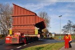 Schwertransport zur Kraftwerksbaustelle GDF Suez