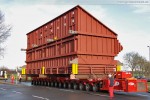 Schwertransport zur Kraftwerksbaustelle GDF Suez