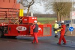 Schwertransport zur Kraftwerksbaustelle GDF Suez