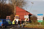 Schwertransport zur Kraftwerksbaustelle GDF Suez