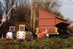 Schwertransport zur Kraftwerksbaustelle GDF Suez